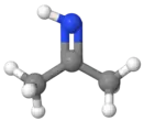 Ball-and-stick model of acetone imine