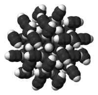 space-filling model of solid acetylene