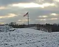 Acuity flagpole seen from Kohler's Blackwolf Run golf course