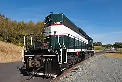 ACWR diesel locomotive 6907, view from engine side