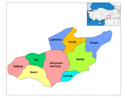 Districts of Adıyaman