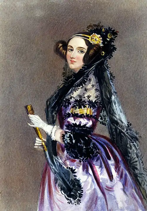 Image 13Ada Lovelace was an English mathematician and writer, chiefly known for her work on Charles Babbage's proposed mechanical general-purpose computer, the Analytical Engine. She was the first to recognize that the machine had applications beyond pure calculation, and to have published the first algorithm intended to be carried out by such a machine. As a result, she is often regarded as the first computer programmer.