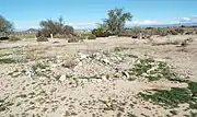 Rock formation in the middle of the cemetery