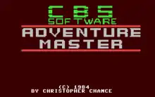 screen shot AdventureMaster title screen.