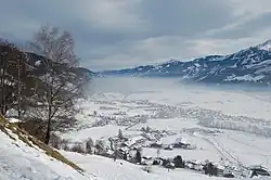 View of Piesendorf and the Hohe Tauern National park