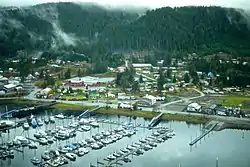 Aerial photo of Hoonah