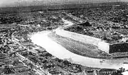 Aerial shot of Nanjing city wall 1930.