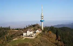 Aerial photograph of the summit of Blauen