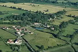 An aerial view of Aubigny