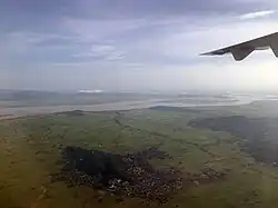 Aerial view of Bilu Island