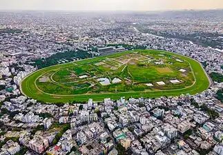 Aerial View of the Hyderabad Race Club