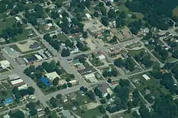 Aerial view of Oregon, Missouri