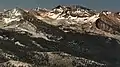 Aerial view of Red Peak. Merced Peak (behind), Gray Peak (left), from northwest