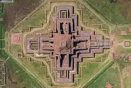 Aerial view of Somapura Mahavihara