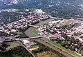 Aerial view of downtown Rome, circa 1989