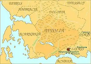 Map of ancient Acarnania