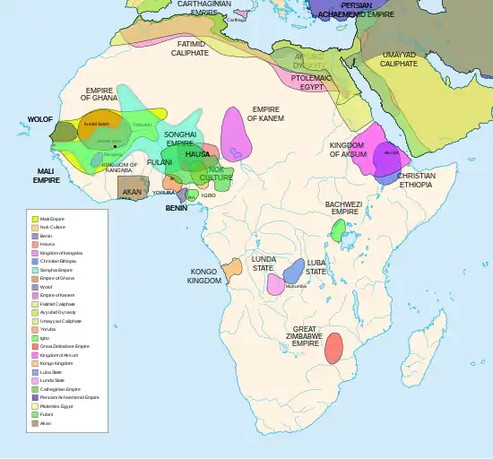 Image 10Pre-colonial African states from different time periods (from History of Africa)