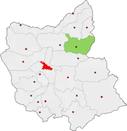 Location of Ahar County in East Azerbaijan province