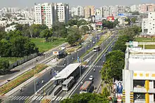 Bus, station and dedicated corridor near Shivranjani Cross Roads