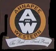 Ahnapee and Western Railway logo.