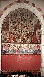 Late Gothic wall painting of the ancestry of Jesus