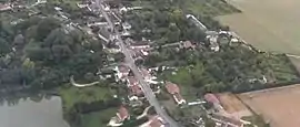 An aerial view of Aillant-sur-Milleron