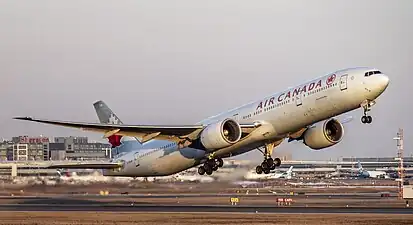 This photograph shows aircraft attitude on take-off which requires a sufficiently rounded lower lip on the nacelle inlet.