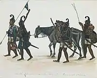 Akali warriors moving towards the capital, Lahore