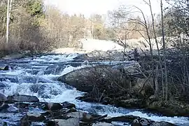 River Leira by Kråkfoss waterfalls