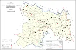 Map showing Karai (#187) in Akhand Nagar CD block