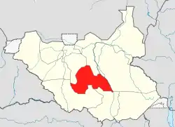 Location in South Sudan.