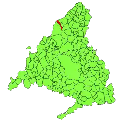 Location of Alameda del Valle in Madrid