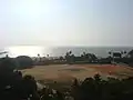 The view towards the west from the top of the Alappuzha Lighthouse – towards the seashore