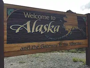 Alaska welcome sign