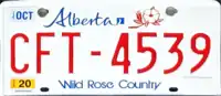 Alberta licence plate