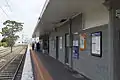 South-east bound view from Platform 1, December 2013