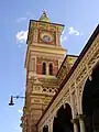 Detail of the station clocktower, in 2005.