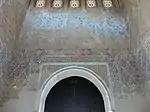 Carved stucco decoration on the walls of the central chamber