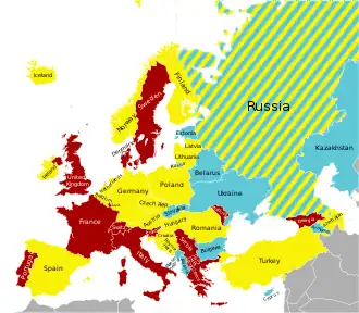 European countries grouped by preferred type of alcoholic drink, based on recorded alcohol consumption per capita (age 15+) (in liters of pure alcohol) in 2016