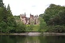 Aldourie Castle on the banks of Loch Ness