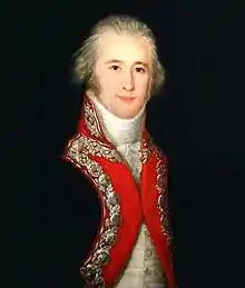 Painting of man in powdered wig with medals