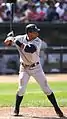 Alex Rodriguez at bat, waiting for a pitch