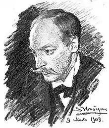 Sketch of Alfvén by  Peder Severin Krøyer, 1903