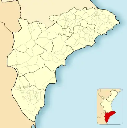 Lorcha is located in Province of Alicante