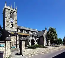 A church building of limestone construction