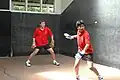 Two Alleyn's students playing Fives