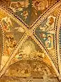 Ceiling. Around the keystone, from bottom left (cw): birth of Jesus, Annunciation, the four Evangelists, Presentation in the Temple, ?