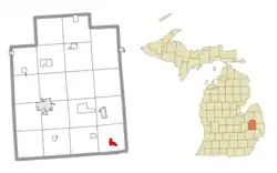 Location within Lapeer County