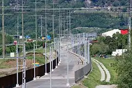 Start of the new 7-kilometre-long (4.3 mi) open-air section from Giustizia to the south portal