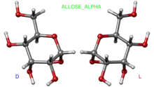 Ball-and-stick model of Alpha-allose (D, L)